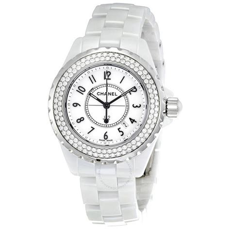 chanel j12 ceramic factory diamond bezel ladies|Chanel j12 diamond tourbillon price.